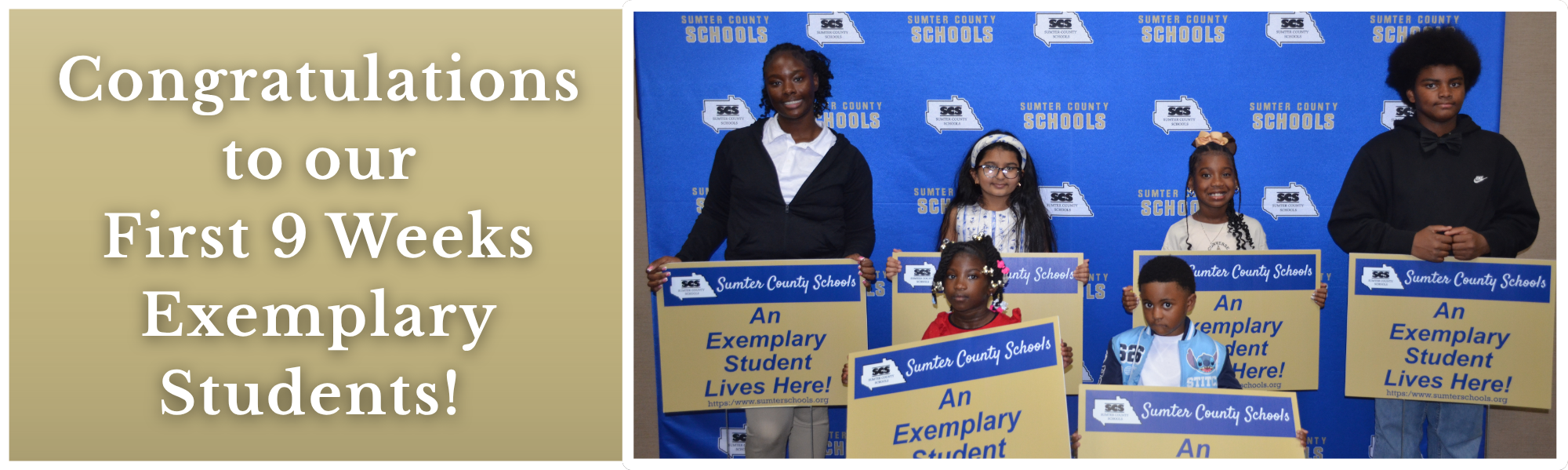 Congratulation to our 1st 9 weeks exemplary students