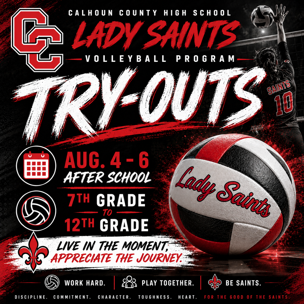 Lady Saints Volleyball Tryouts