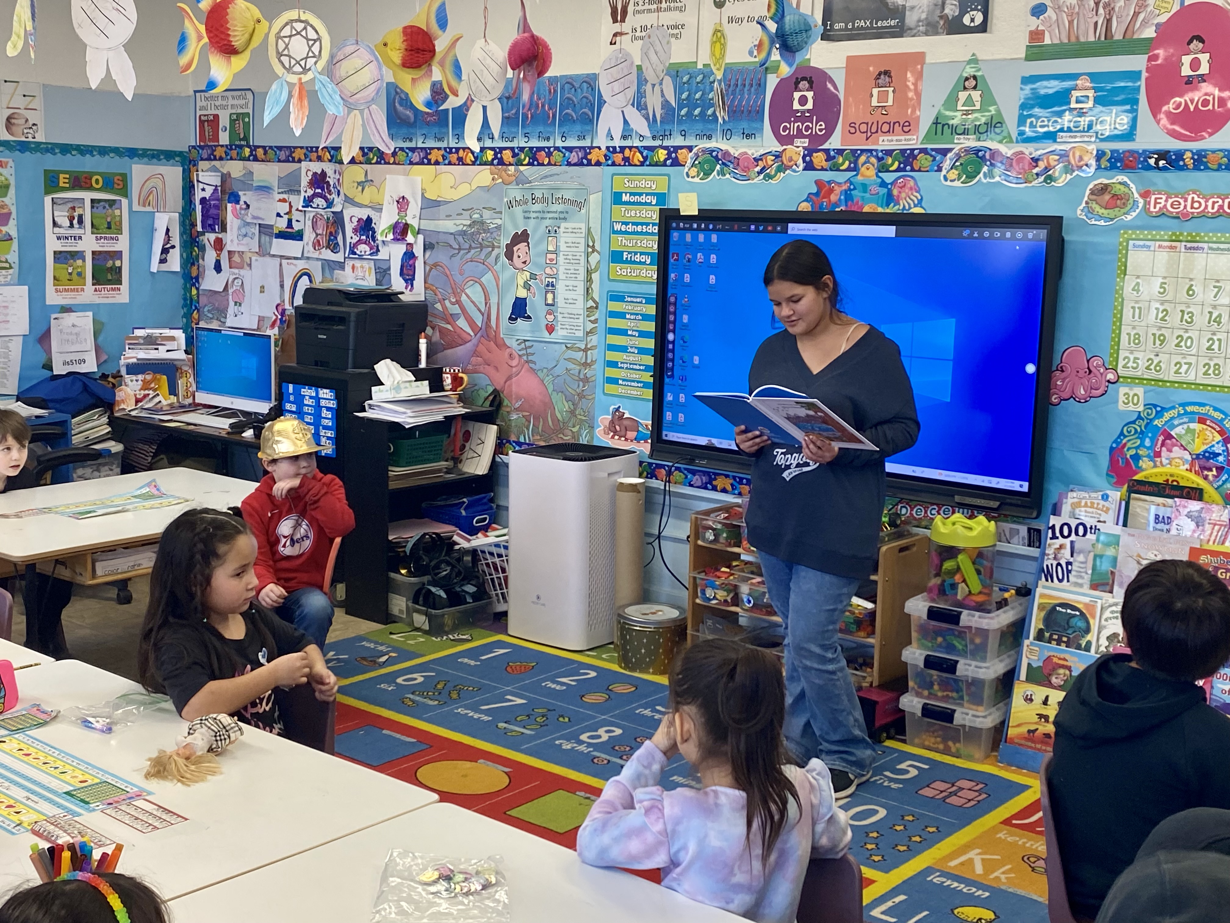 Students Presenting Their Books