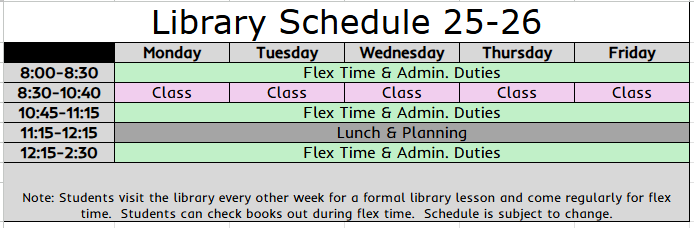 schedule schedule