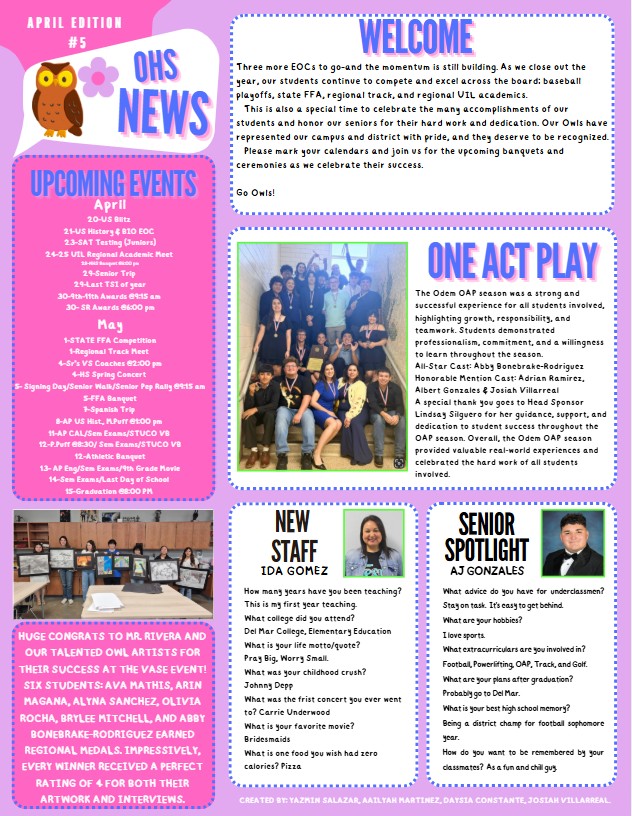 April NewsLetter