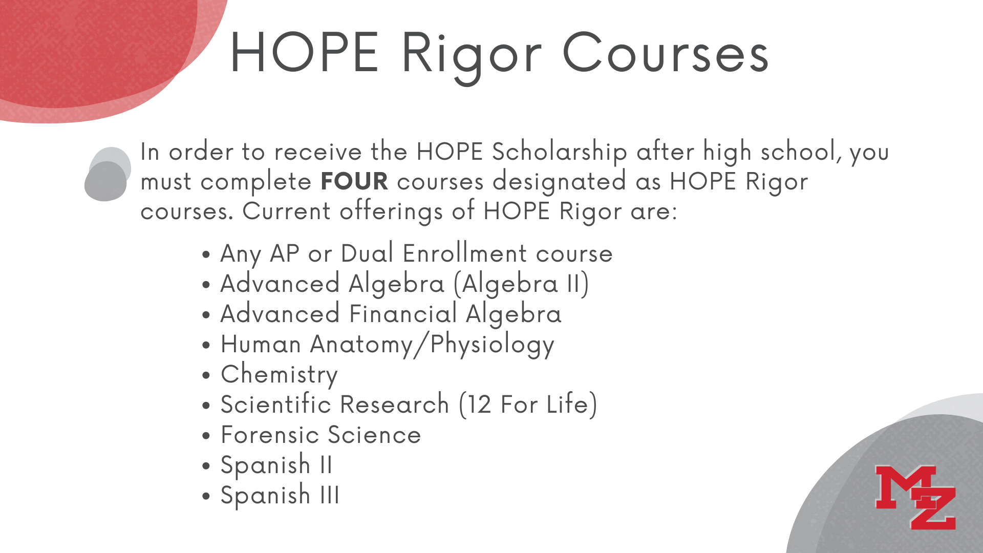 Hope rigor information