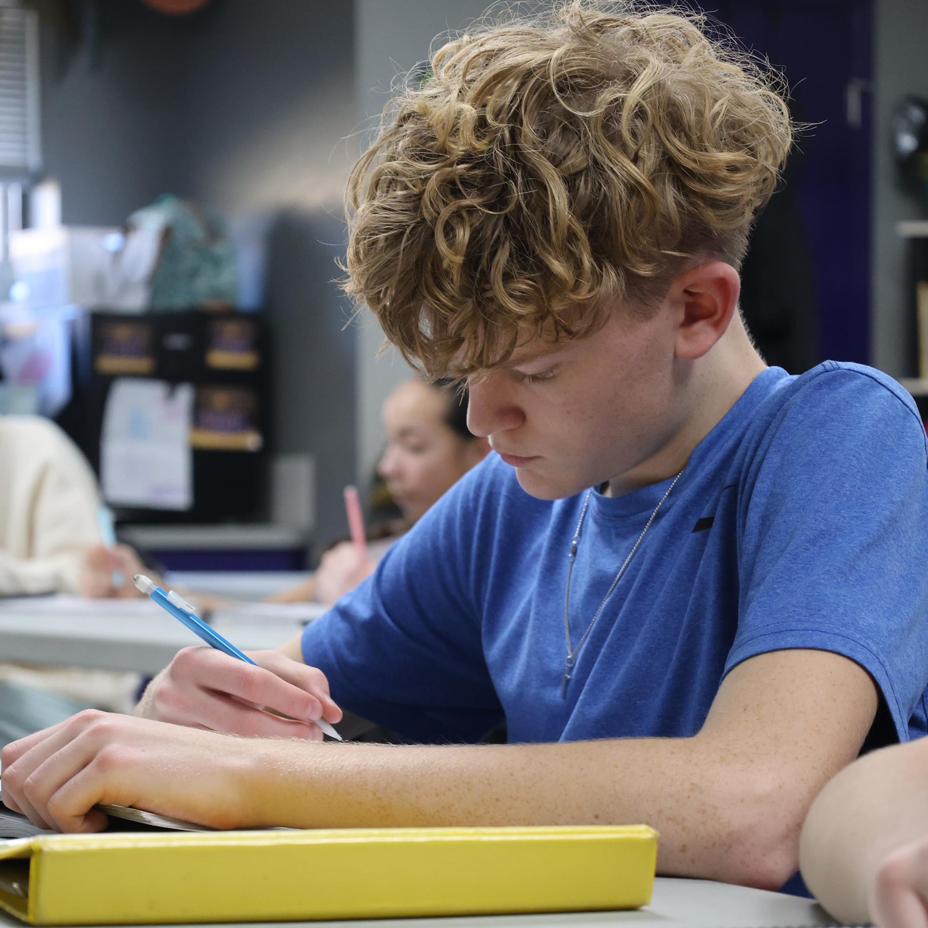 Student Working in Class