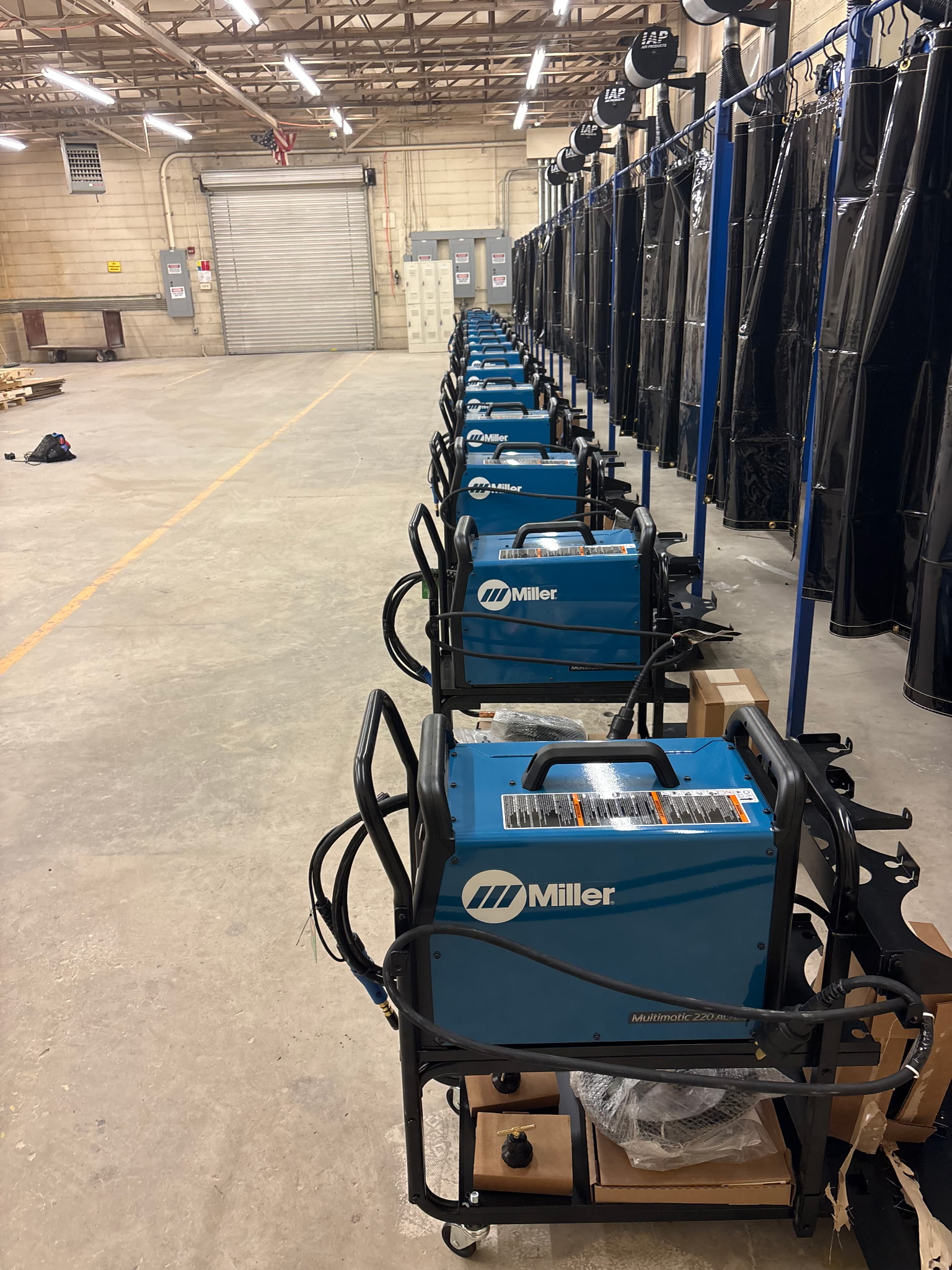 Row of Welders at Escambia County High School CTE Center