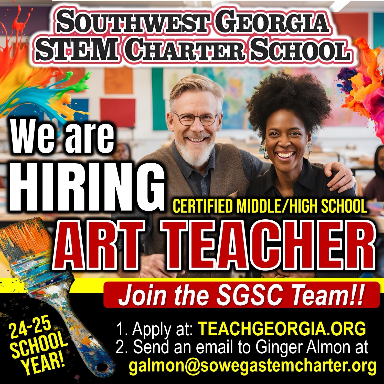 Now Hiring Art Teacher