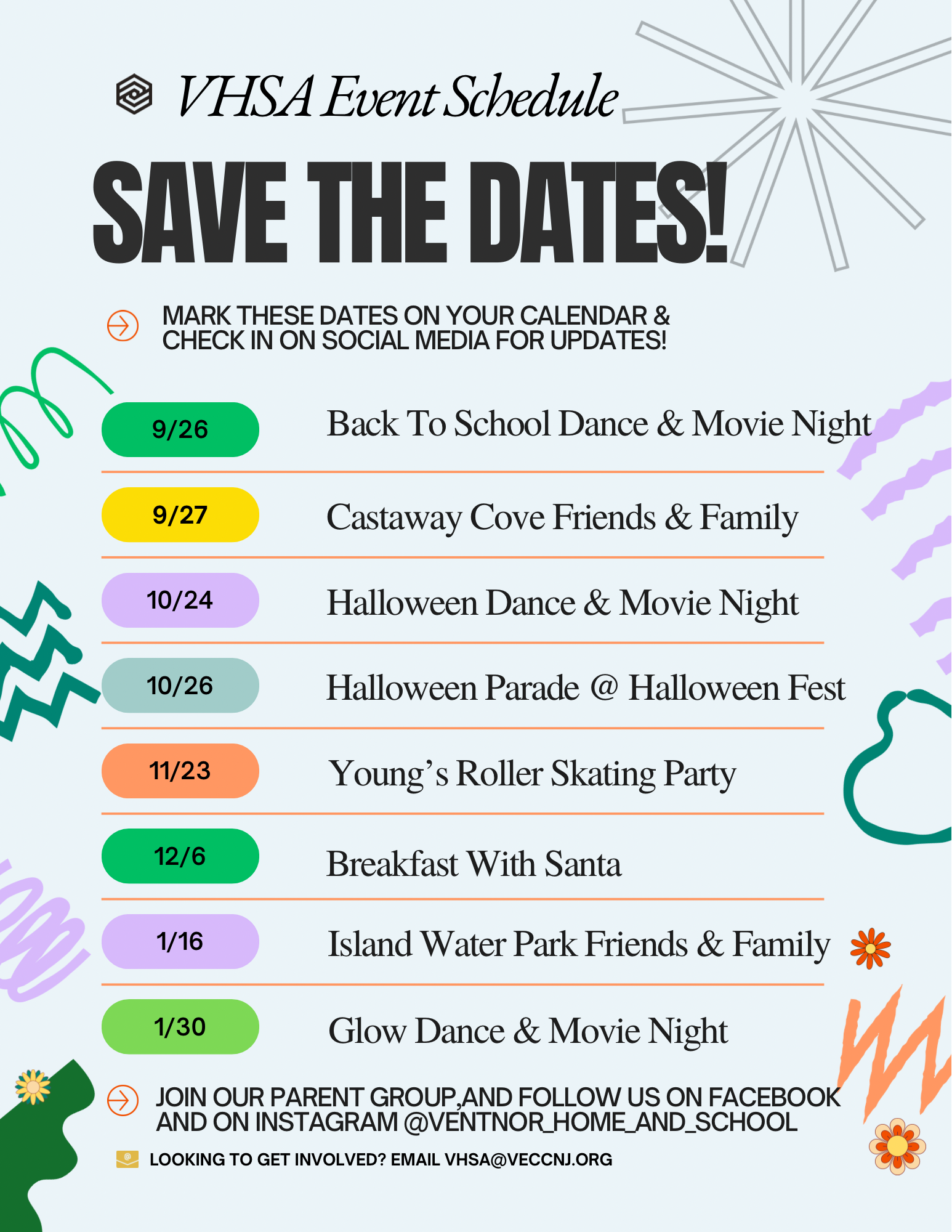 VHSA Events Calendar