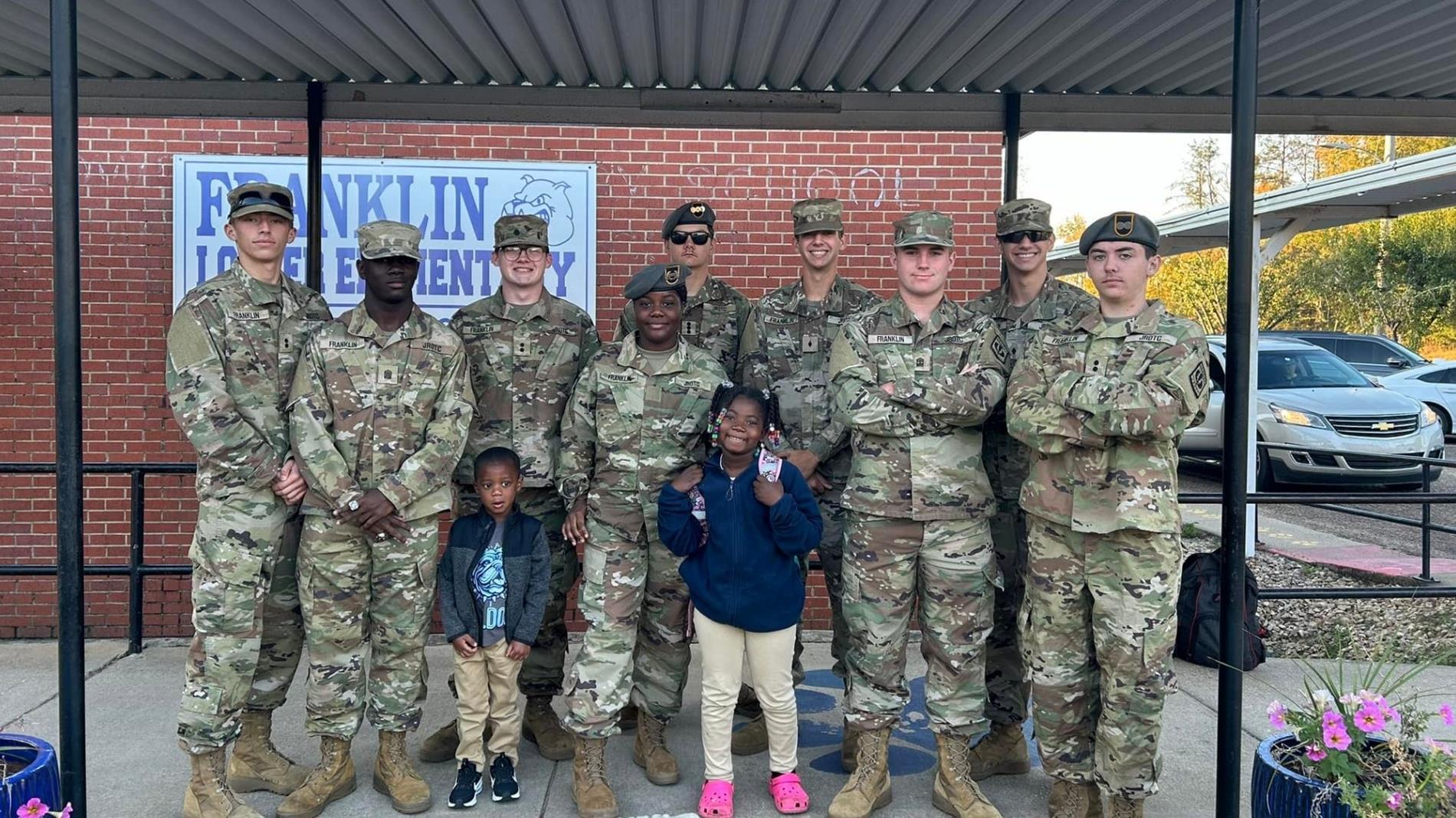 Students with JROTC