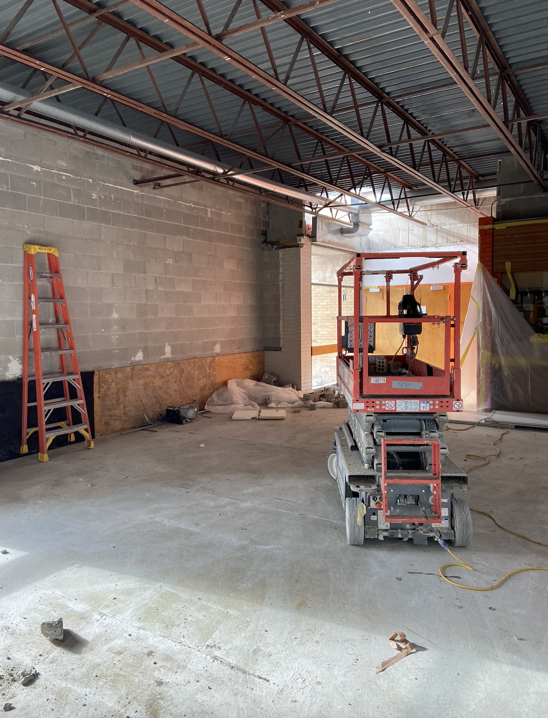 Concession Stand Area - new wall