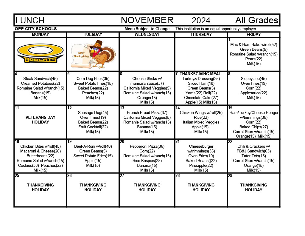 Lunch - Nov. 2024