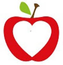 Clipart of an apple. It looks like it may be a red delicious