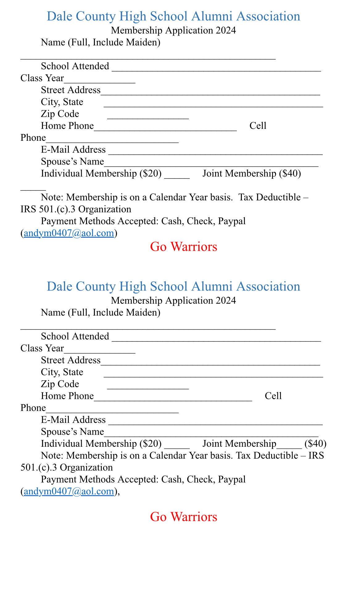 Membership Form