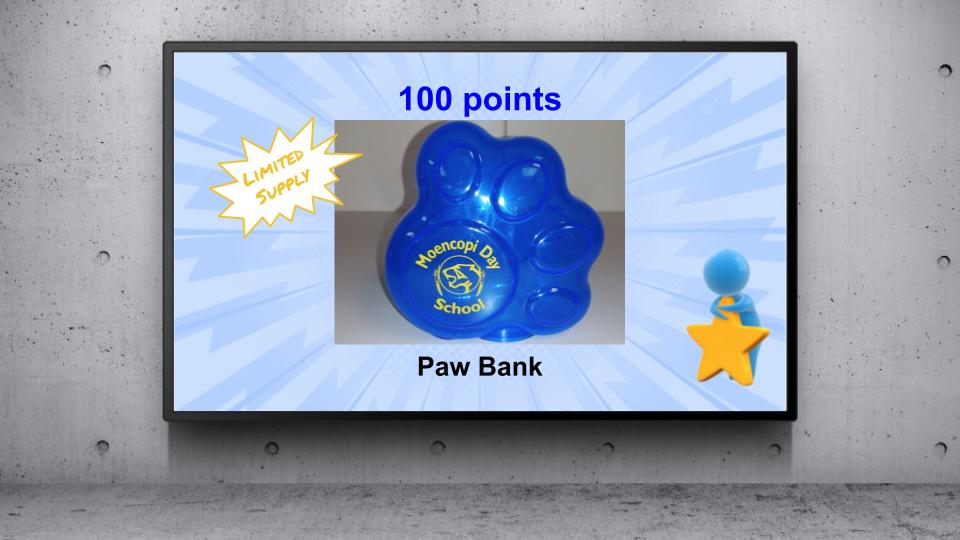 100 points; Paw Bank
