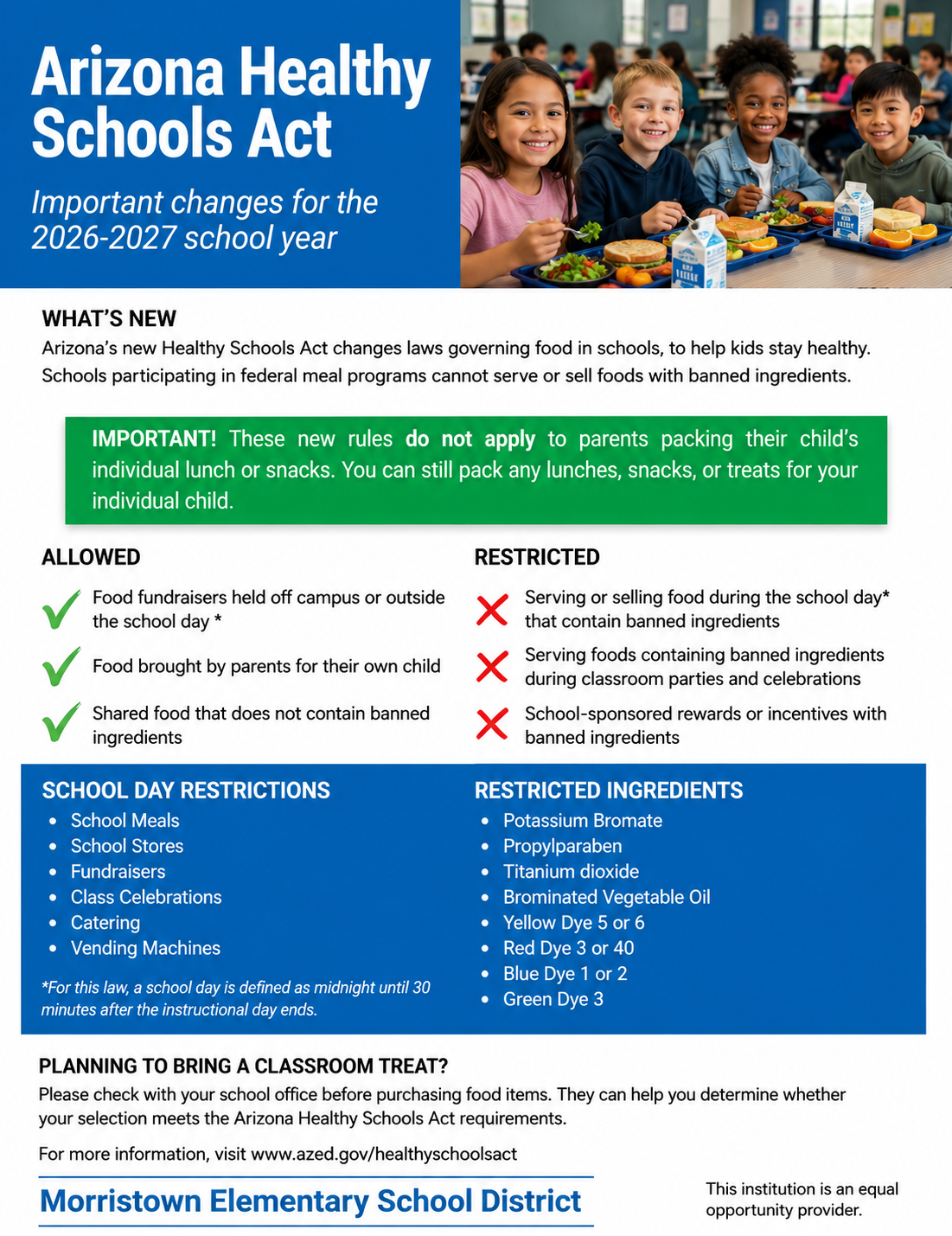 Arizona Healthy Schools Act announcement