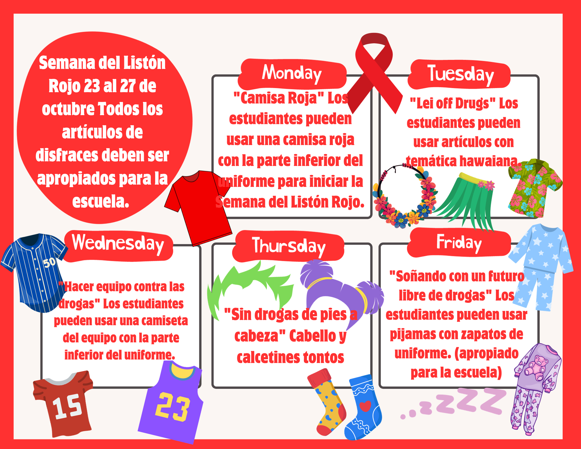 Red Ribbon Week in Spanish