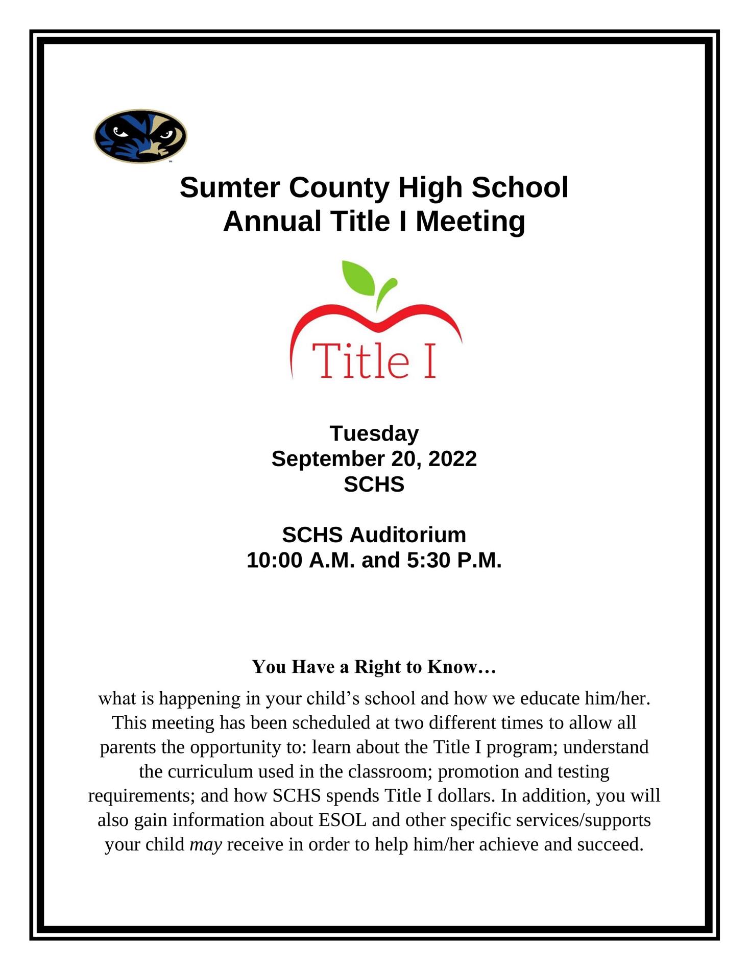 title 1 meeting