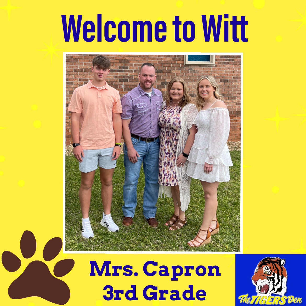 Welcome Mrs. Capron! 