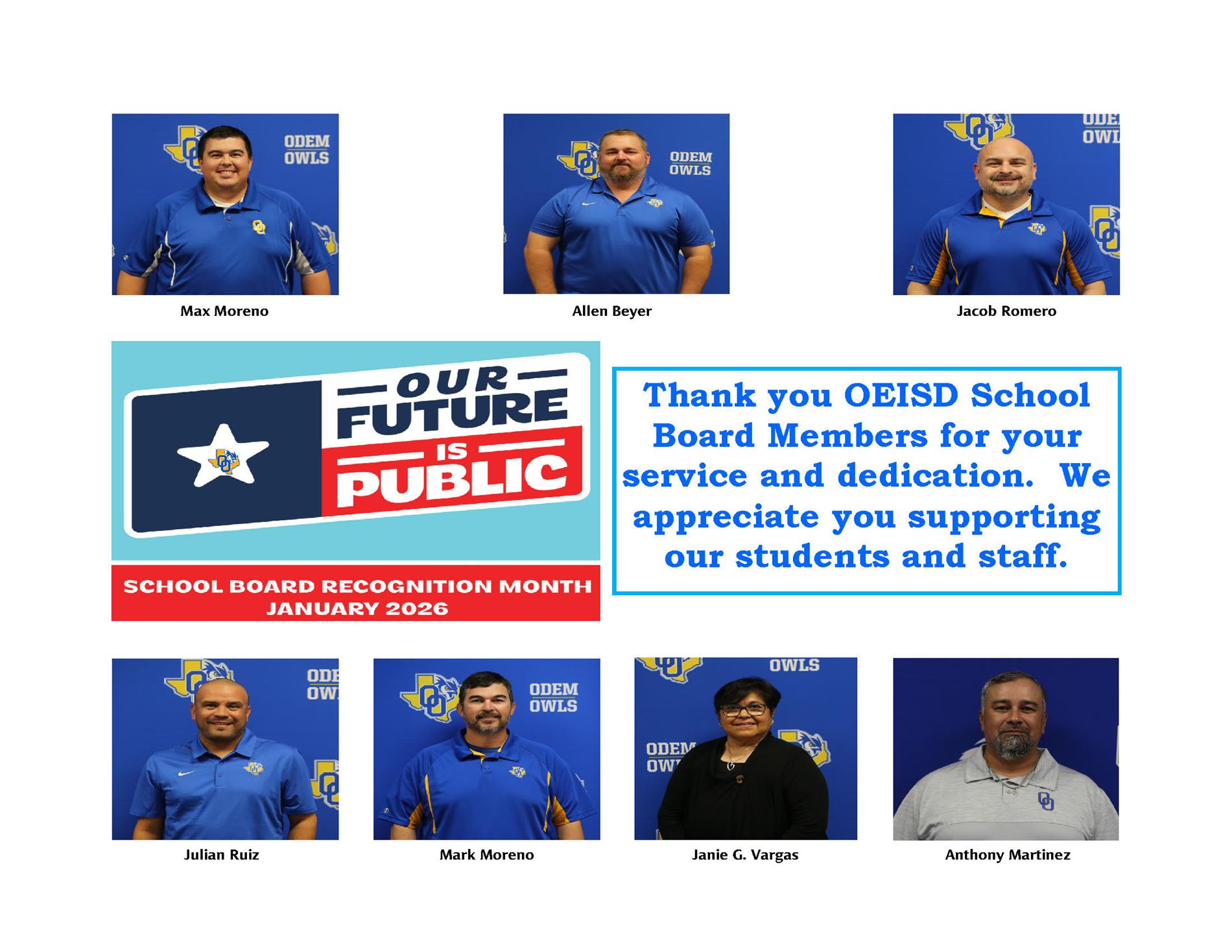 School Board Appreciation 2026 Flyer