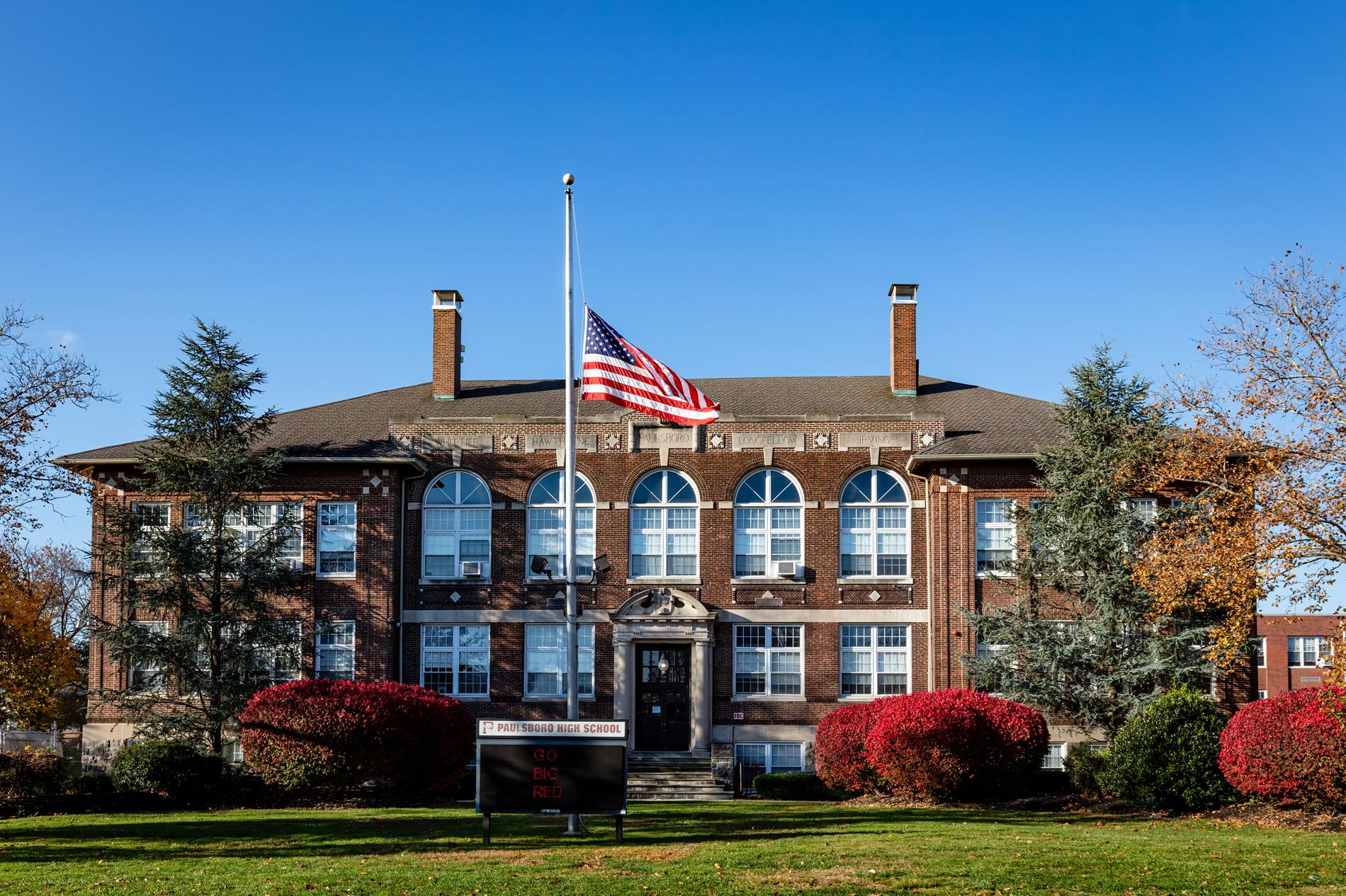 front of high school 