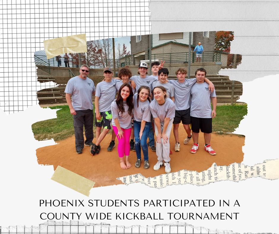 Phoenix students participated in a county wide kickball tournament,