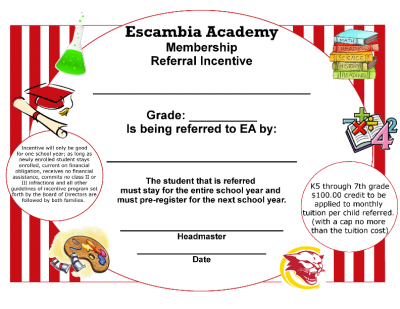 referral incentive certificate