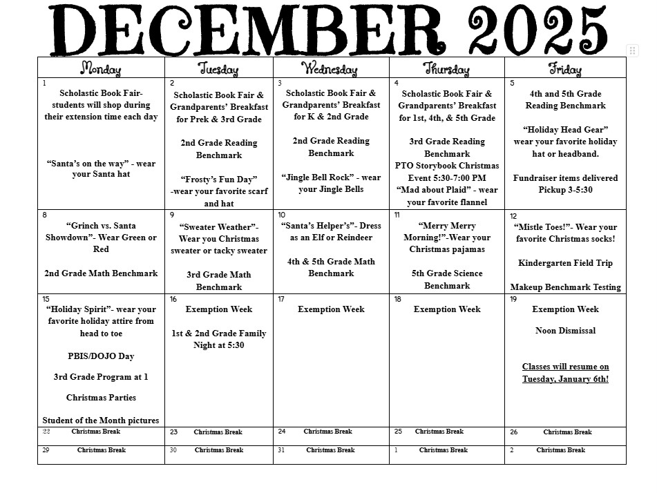 dec. 2025 Calendar