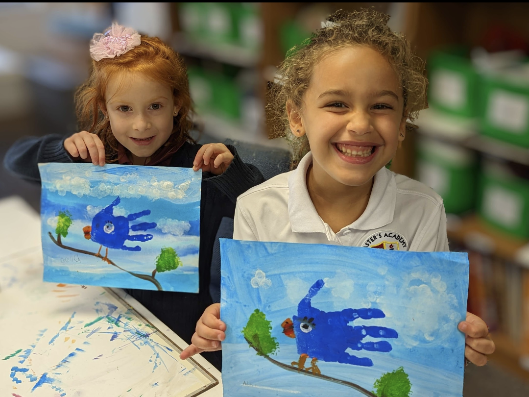 Art students smiling for photo