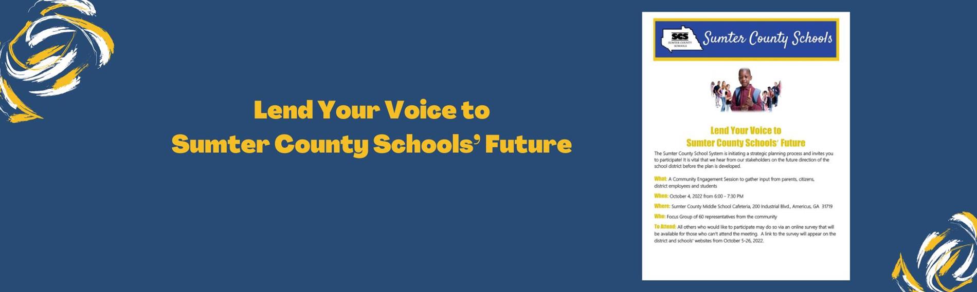 Lend Your Voice to Sumter County Schools’ Future Flyer