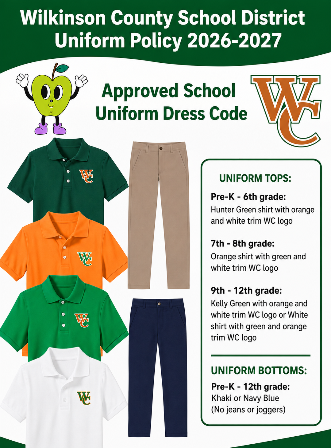 Flyer about Uniform Dress Code 