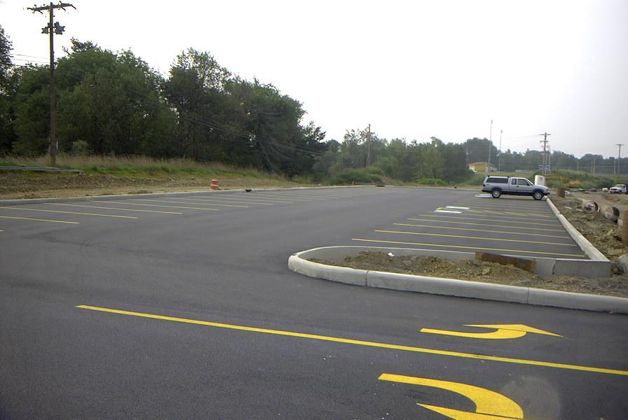 east parking lot