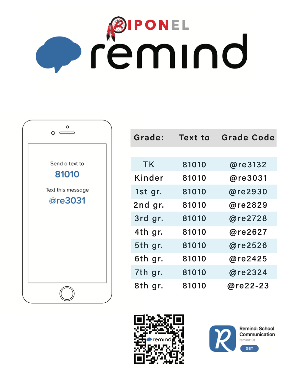 REMIND APP 2022-2023