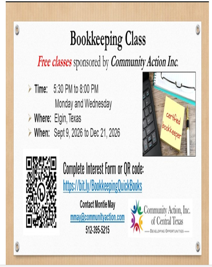Bookkeeping Class Bookkeeping Class