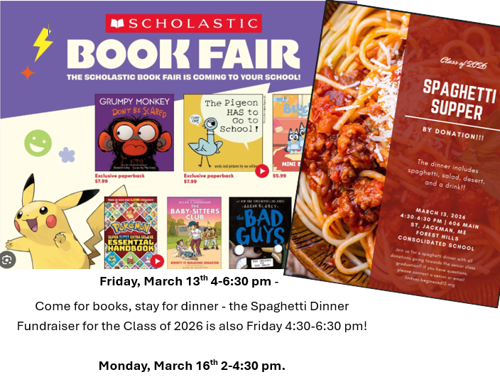 Book Fair Flyer Spag Supper