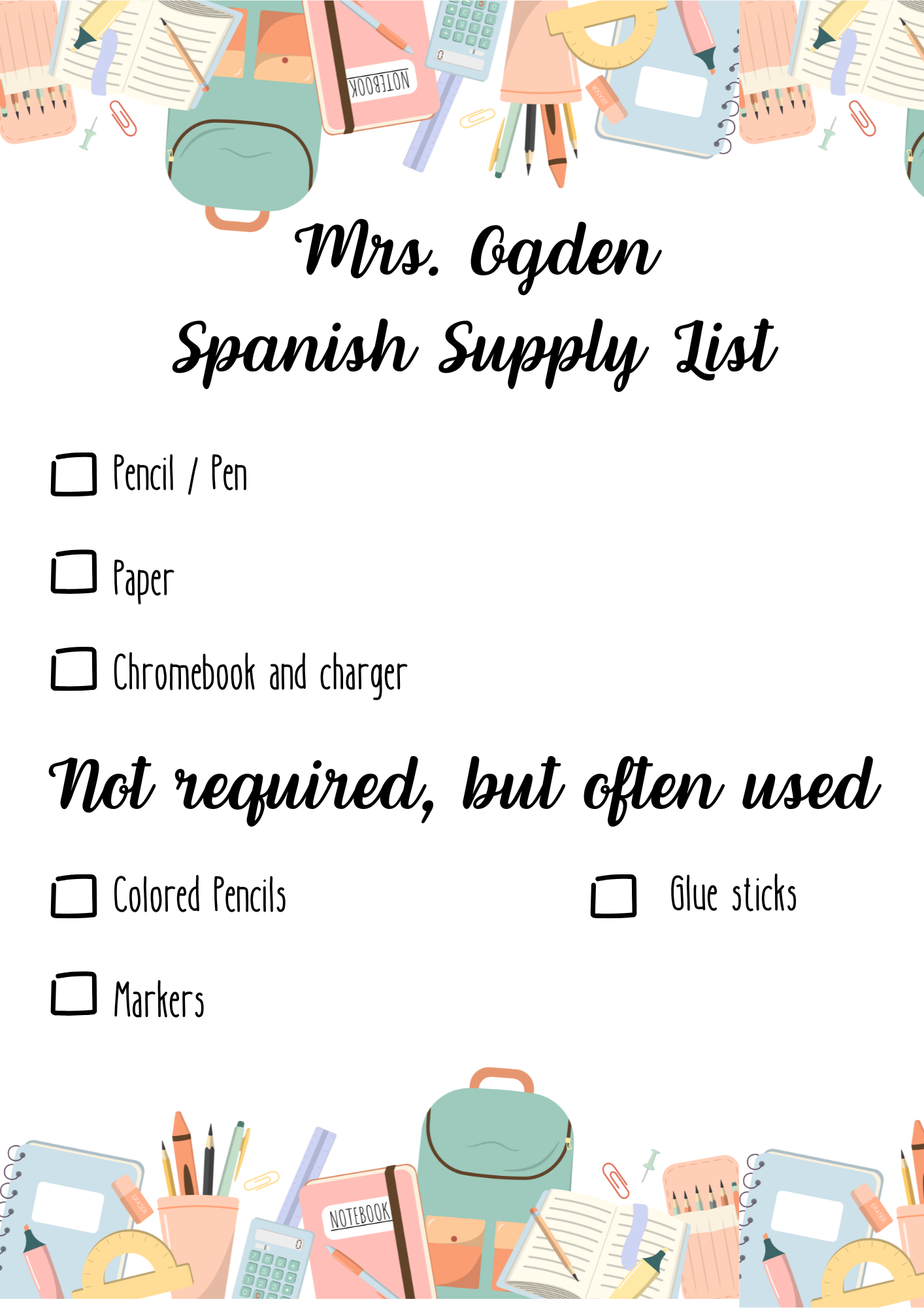 Supply List