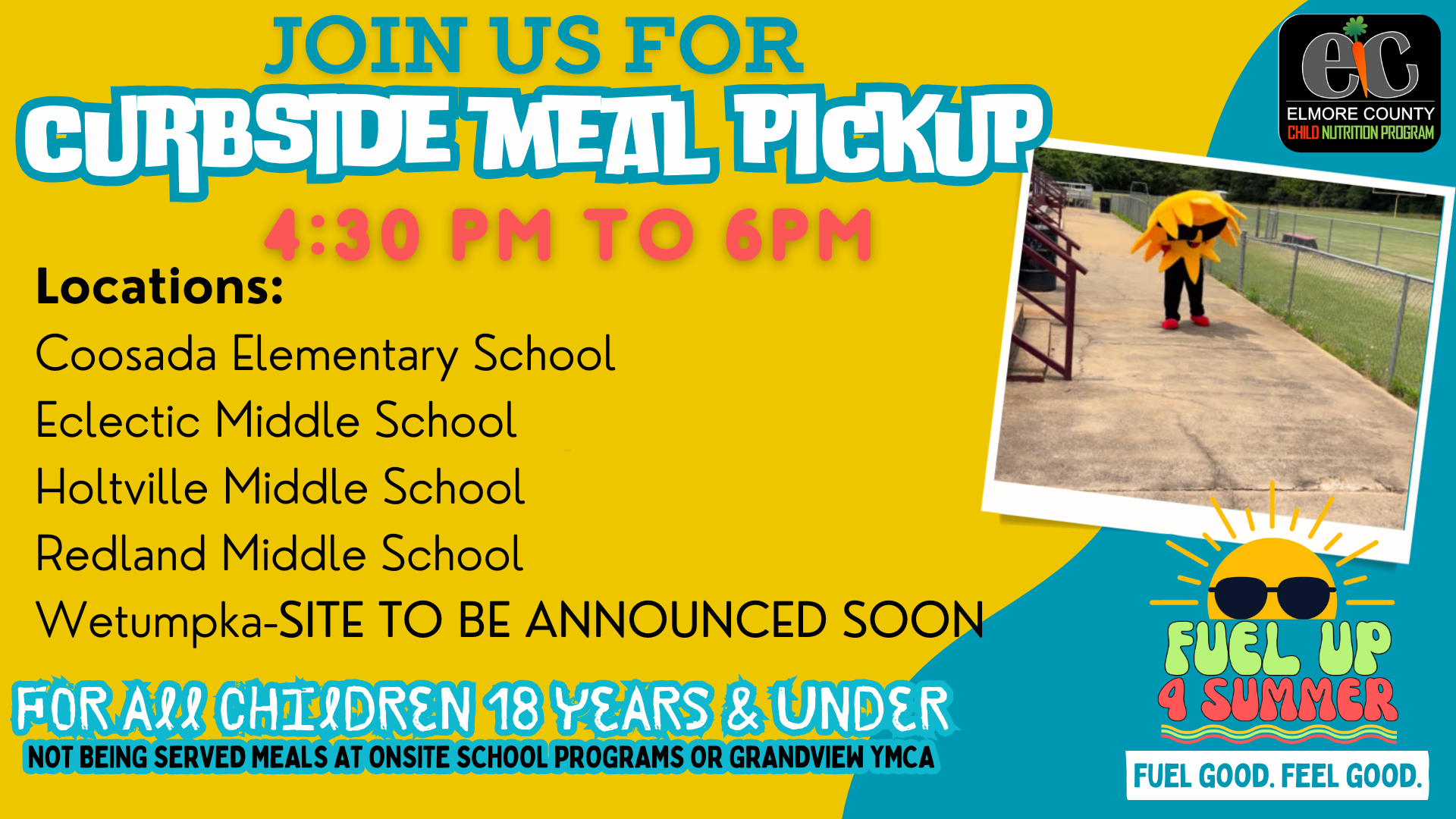 Summer Meals Curbside Service Info Locations
