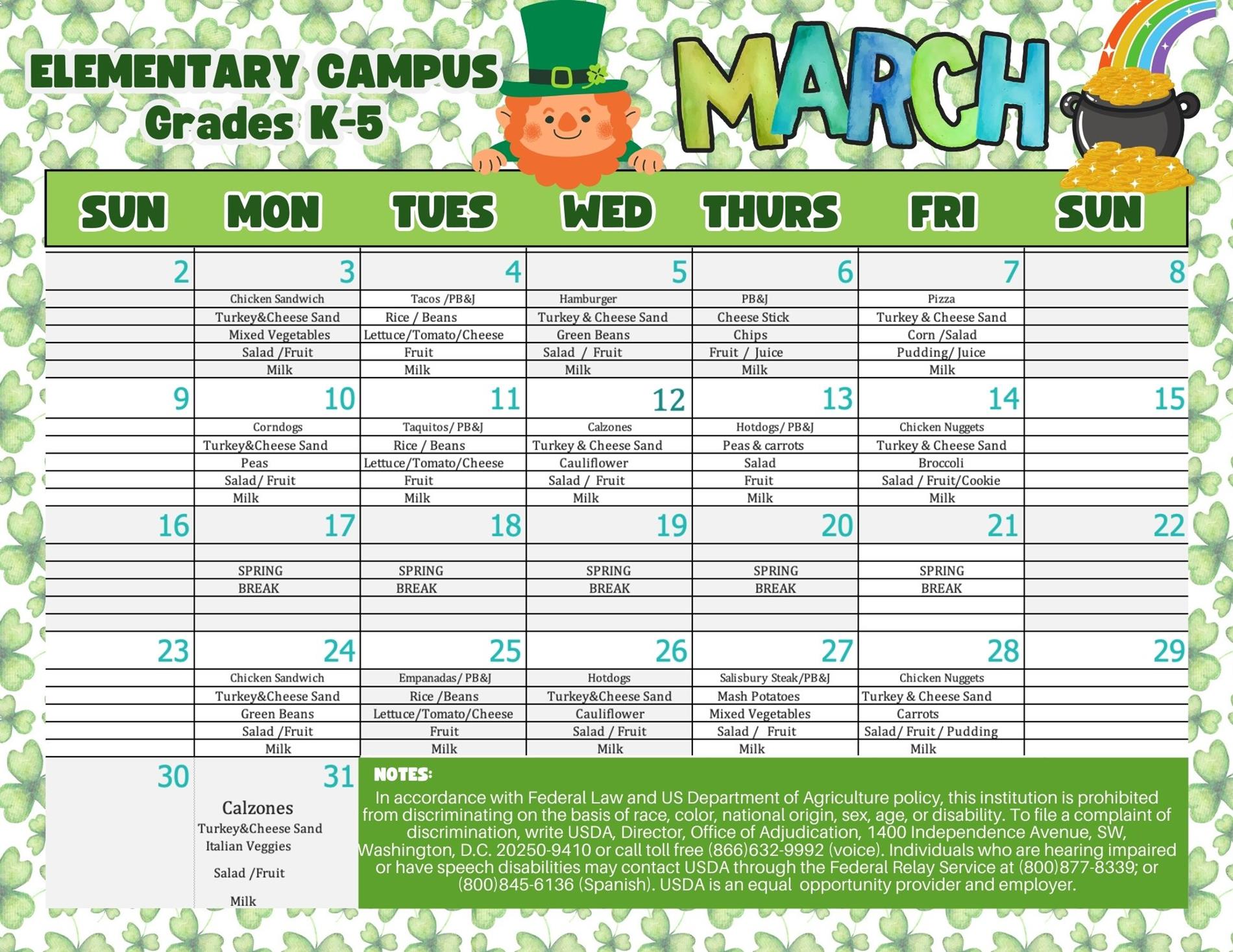 Elementary Lunch March