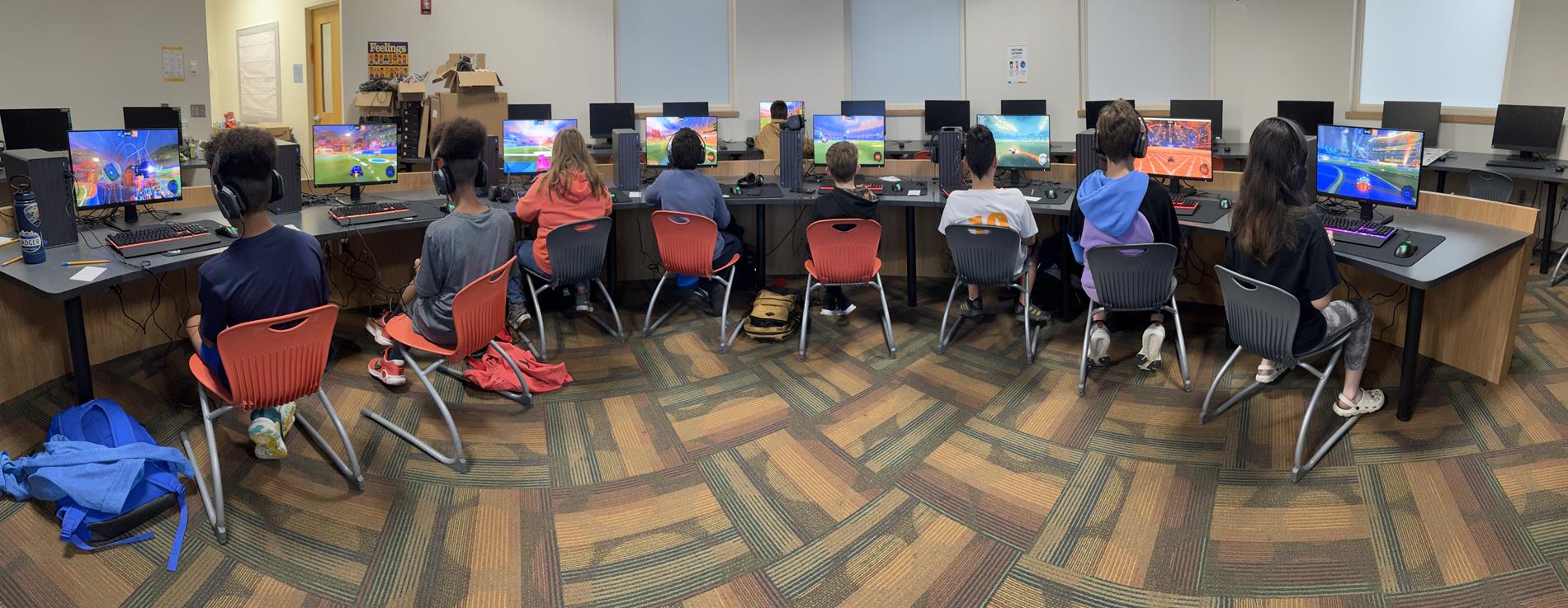 eSports Lab - Students using devices.