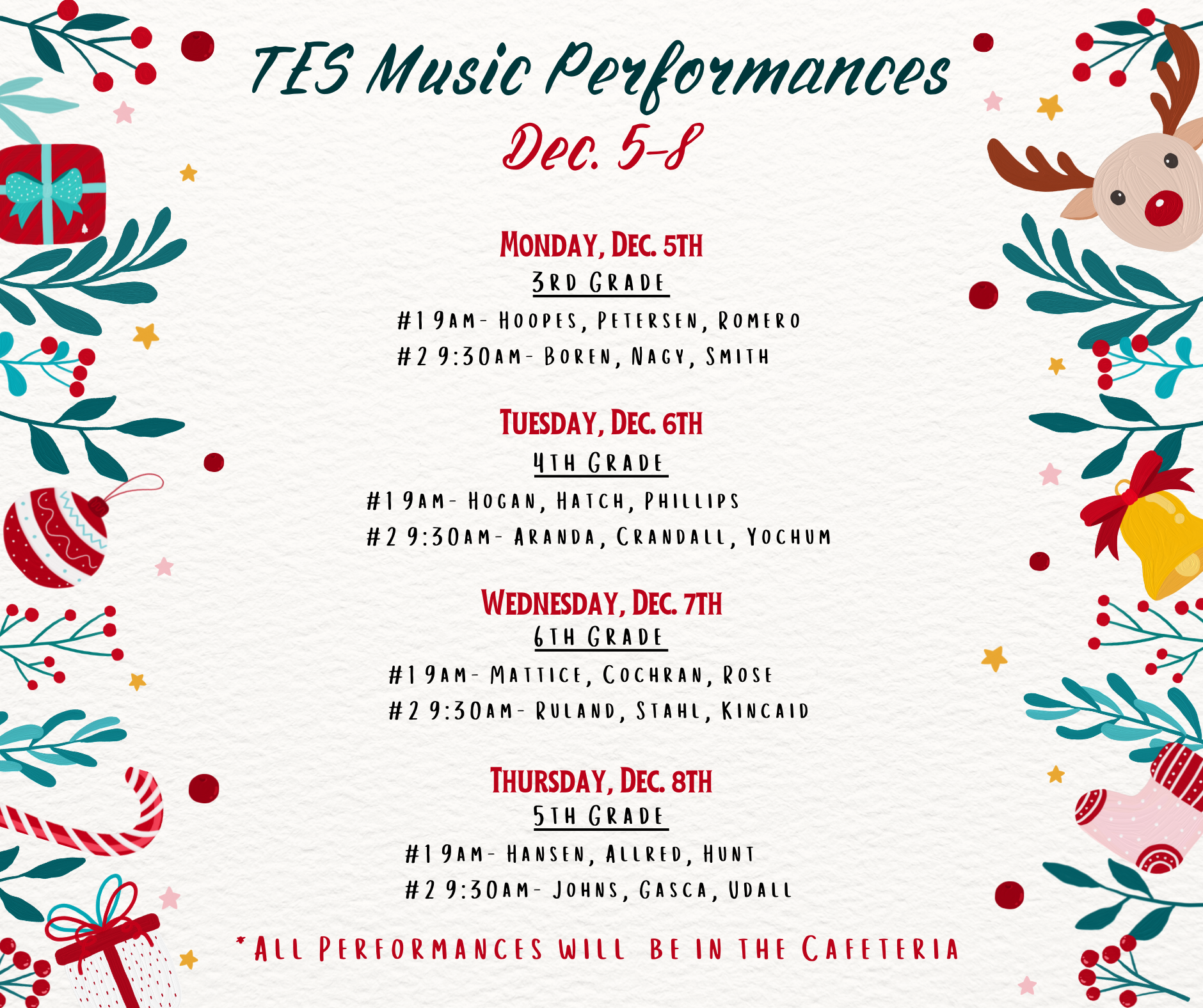 TES Choir Performances