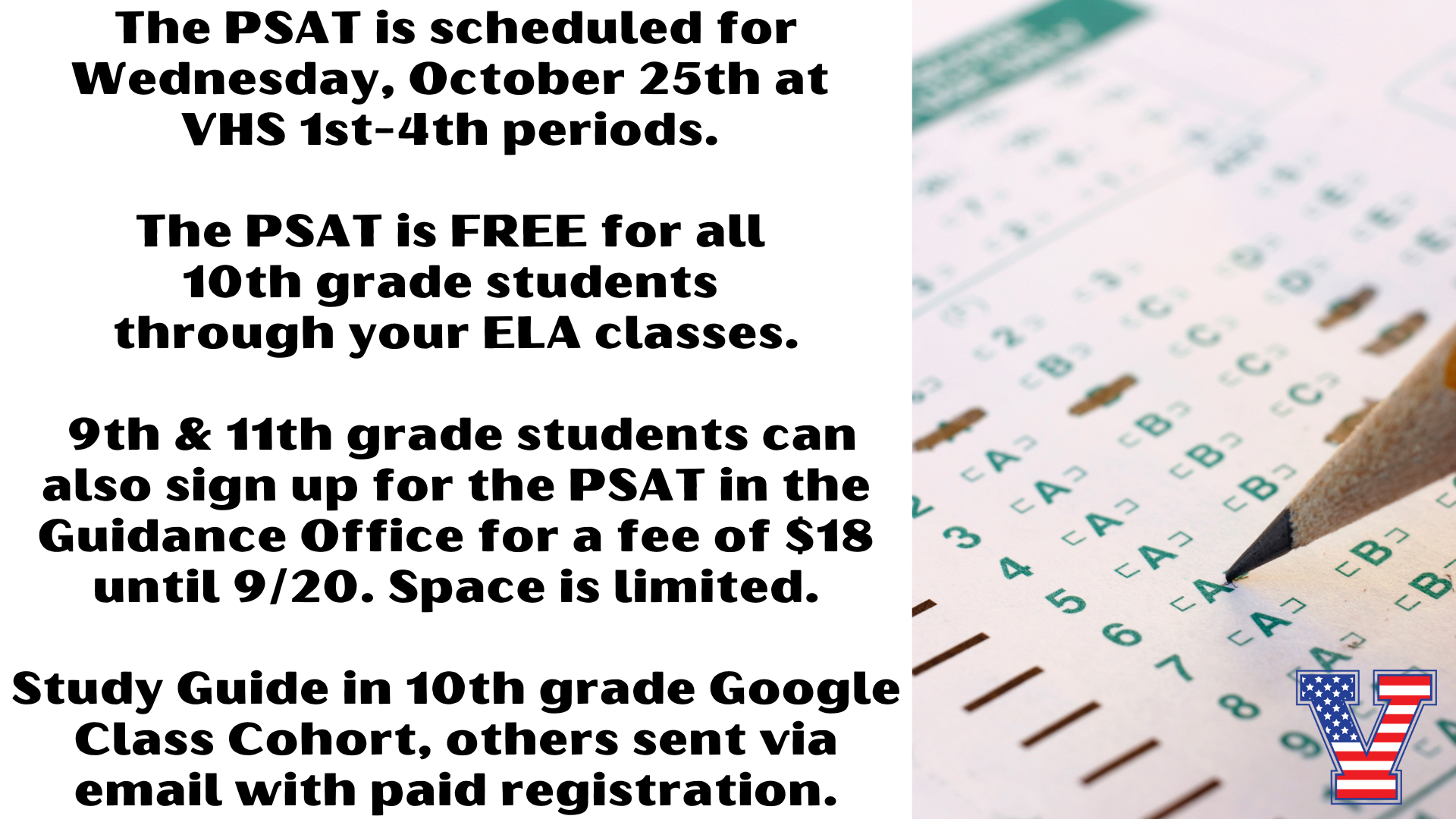 PSAT at VHS PSAT at VHS