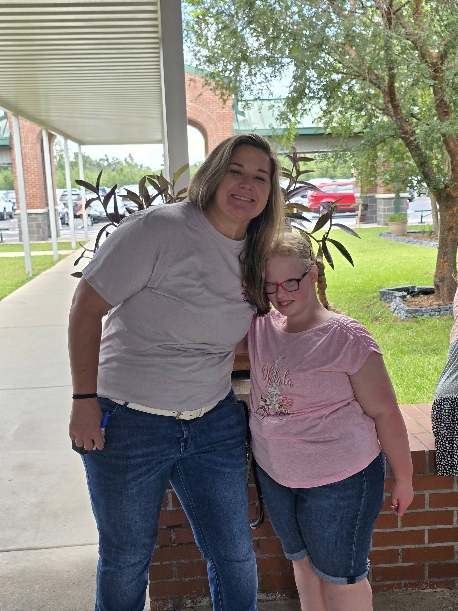 Principal Poppell and student during Meet the Teacher night