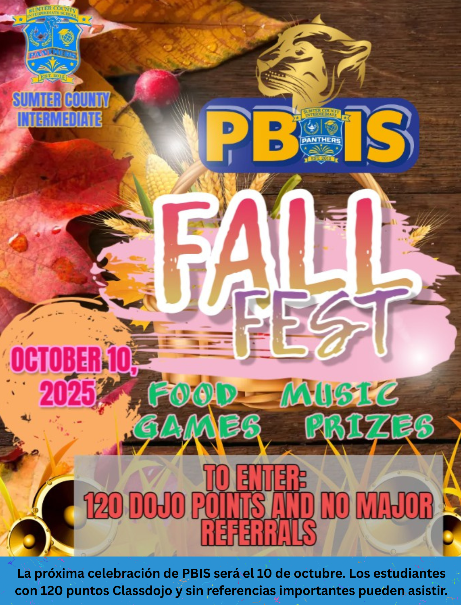 Next PBIS Celebration is Oct. 10th