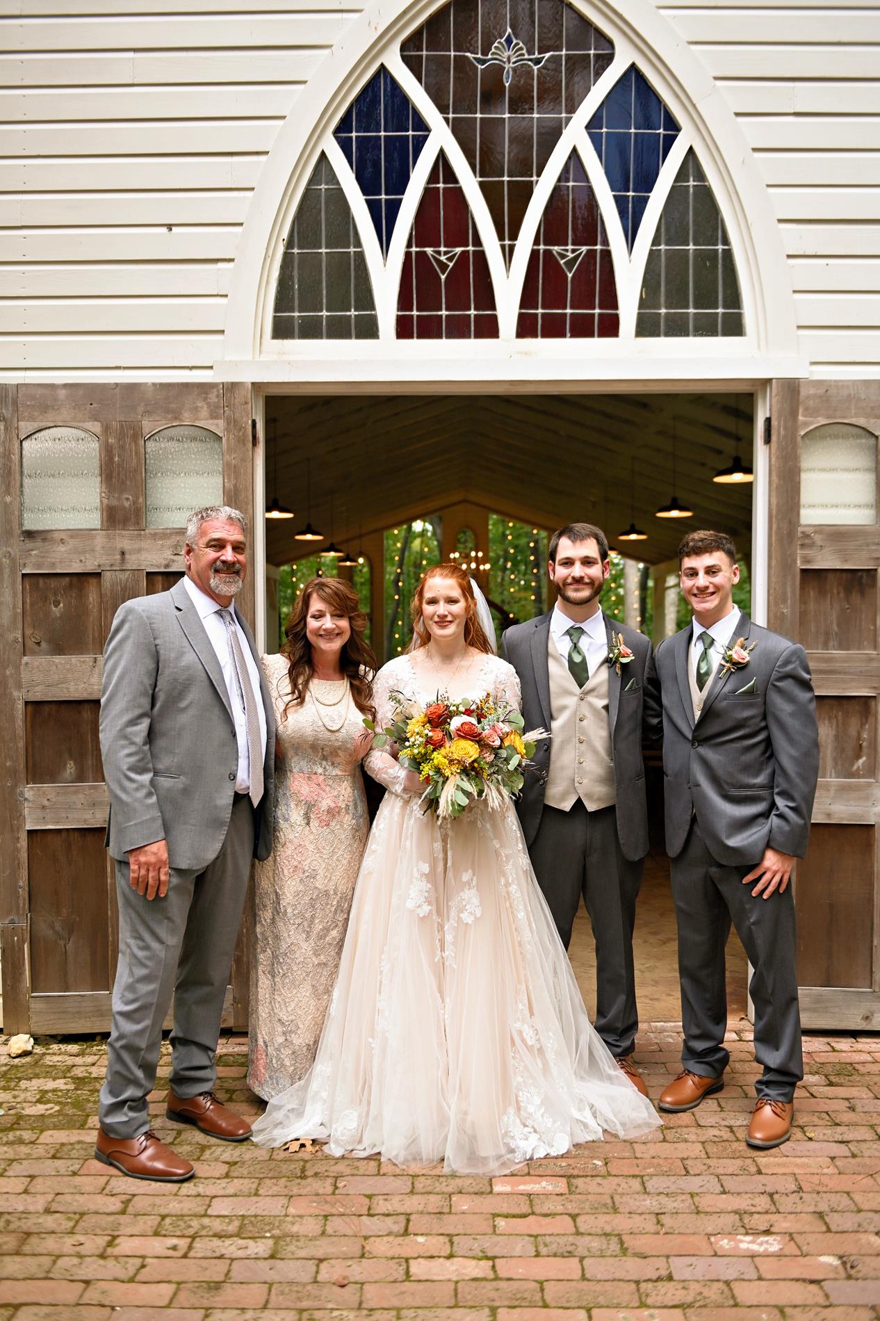 family wedding photo