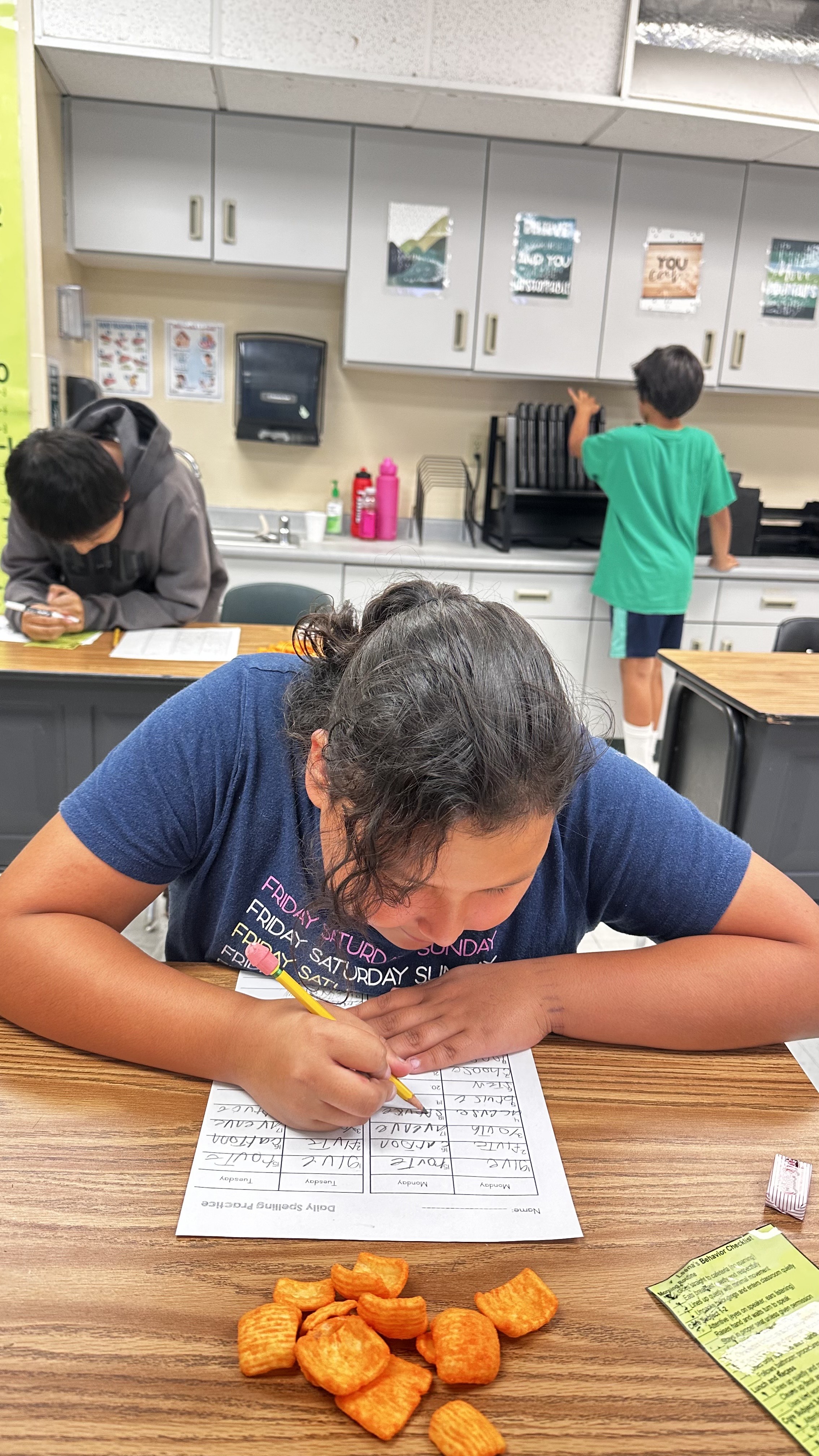 Spelling practice makes progress!