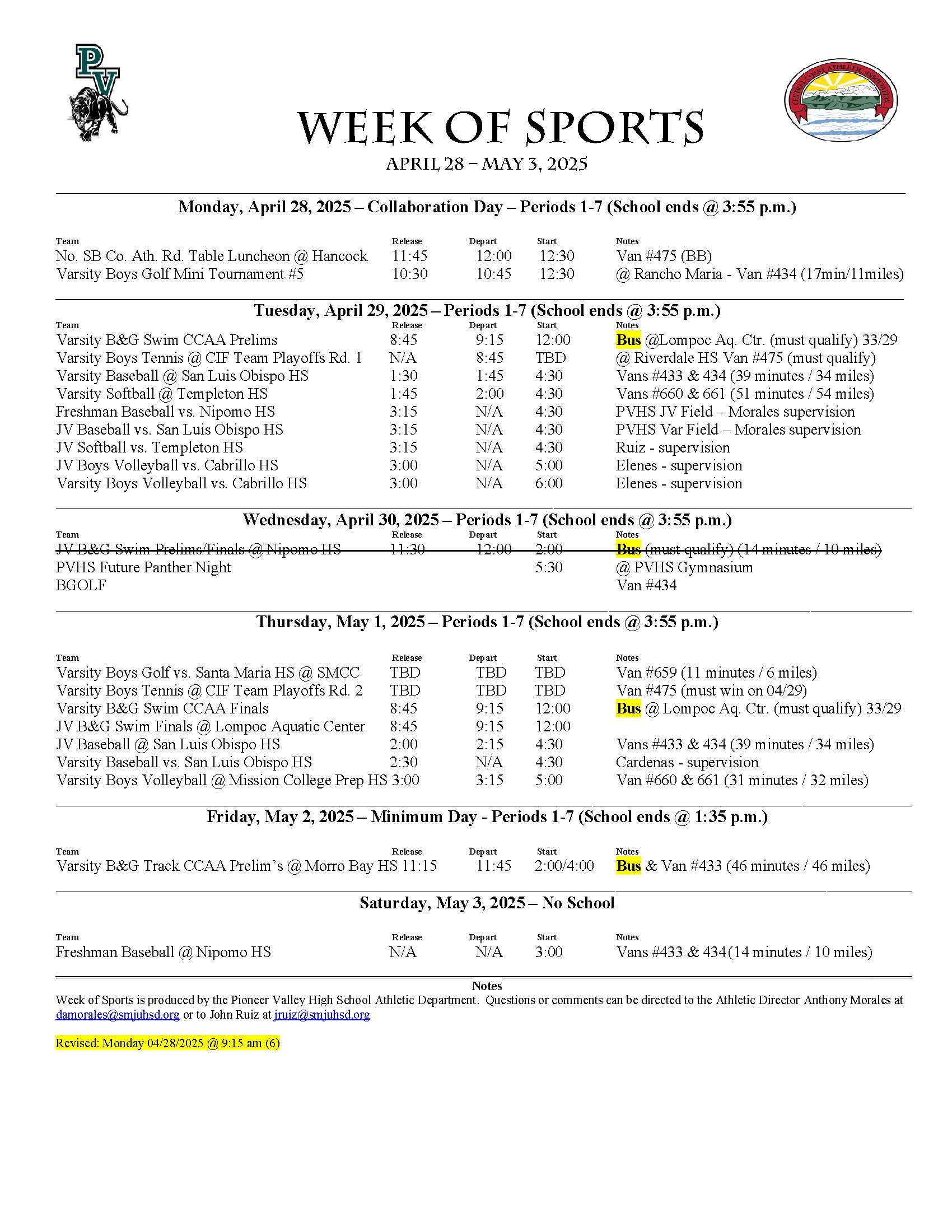 Week of Sports