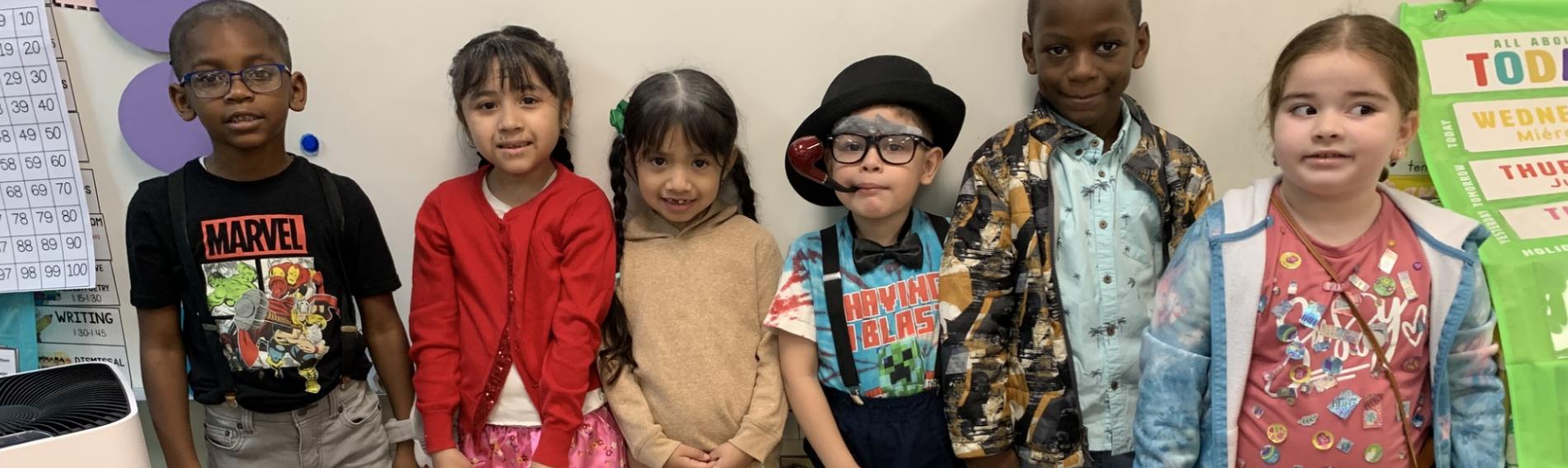 Elementary Students in Costumes
