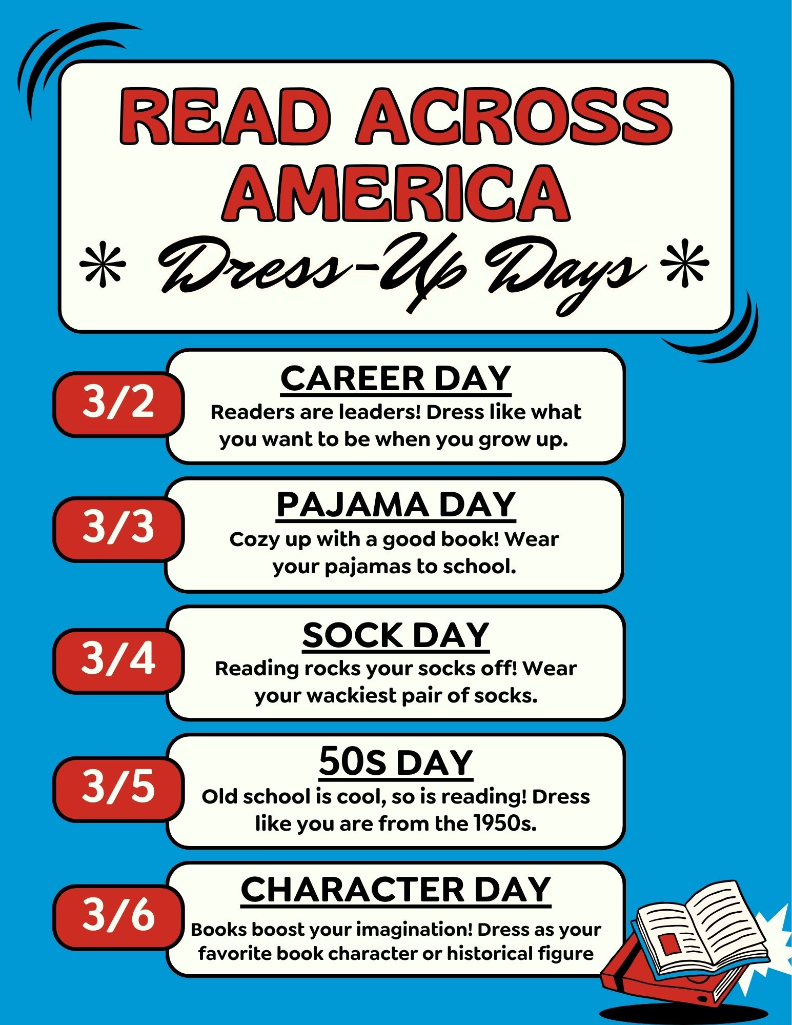 Read Across America Dress Up Days Read Across America Dress Up Days