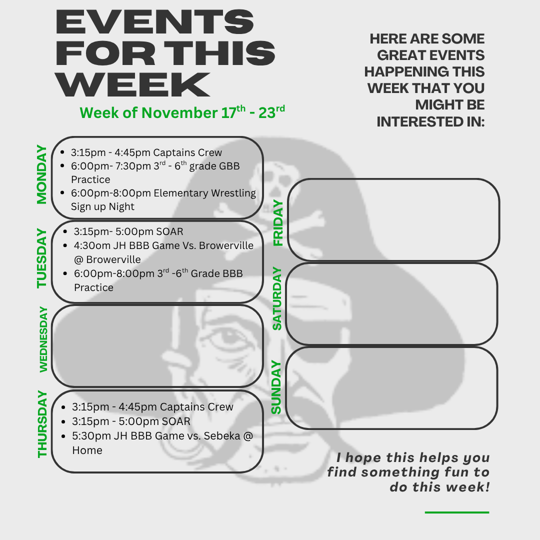 events happening this week 