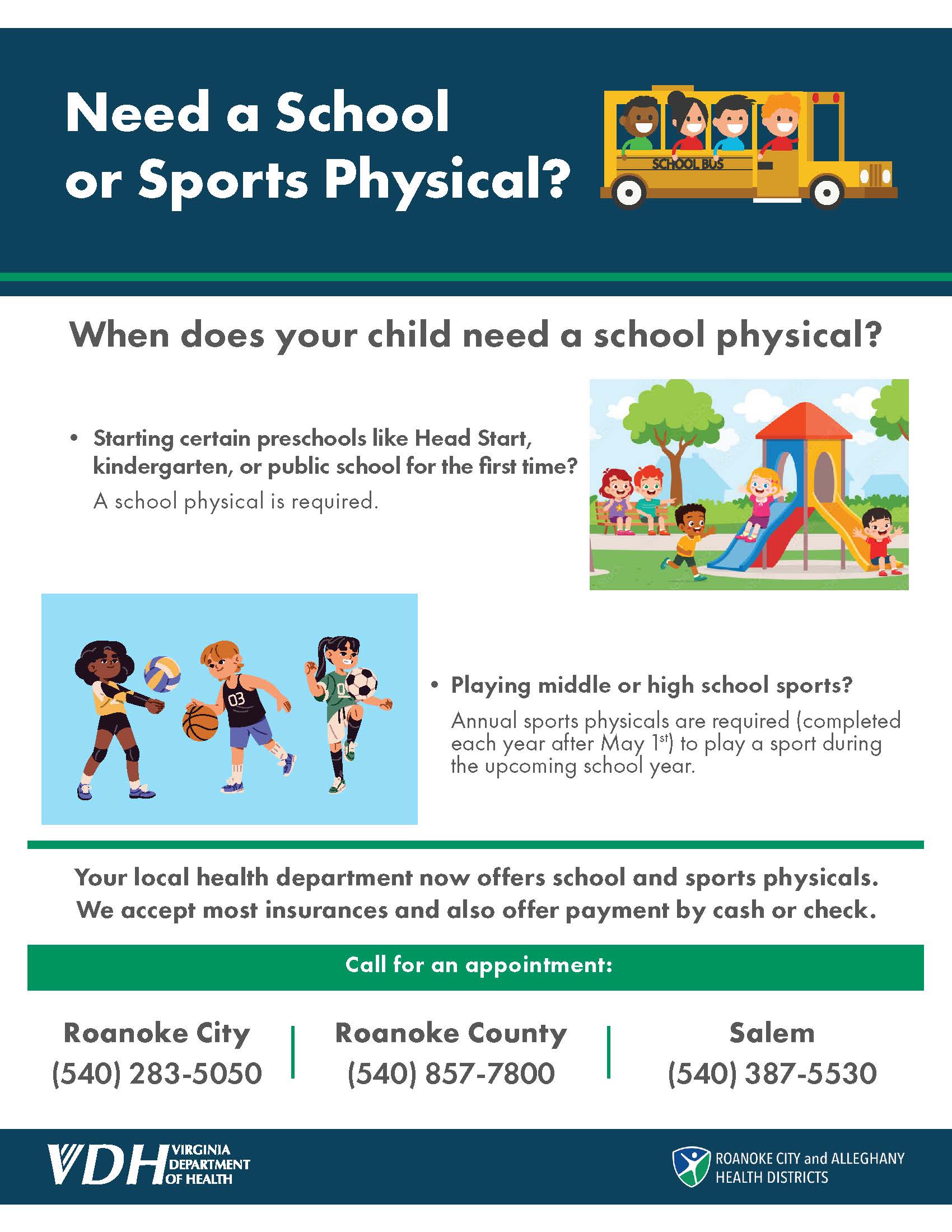 Information about sports physicals