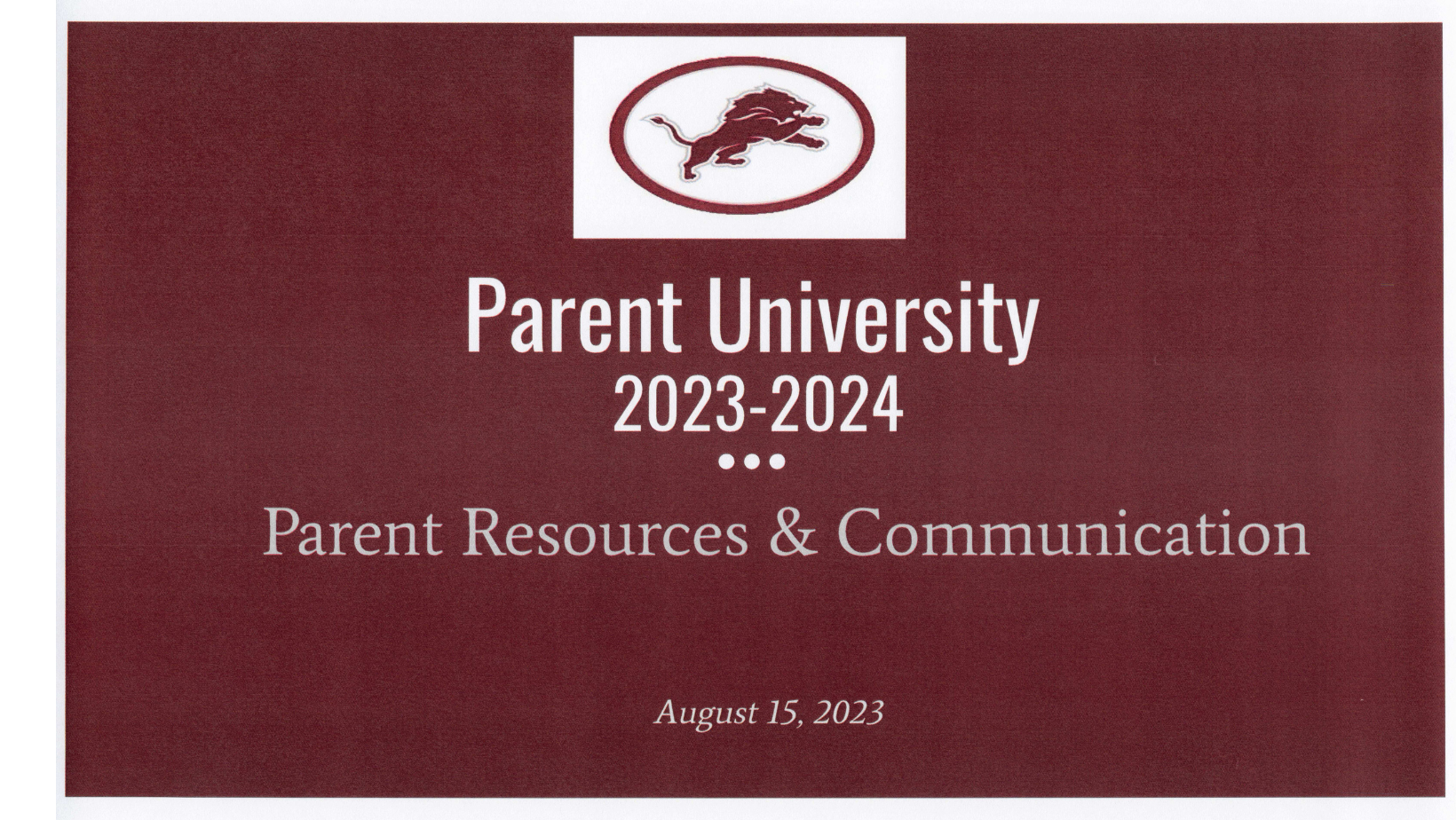 Parent University 2024