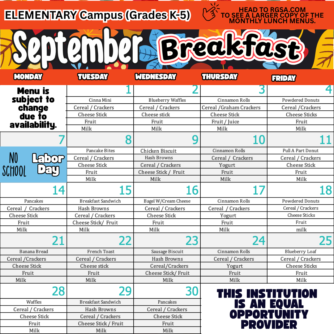 september secondary breakfast
