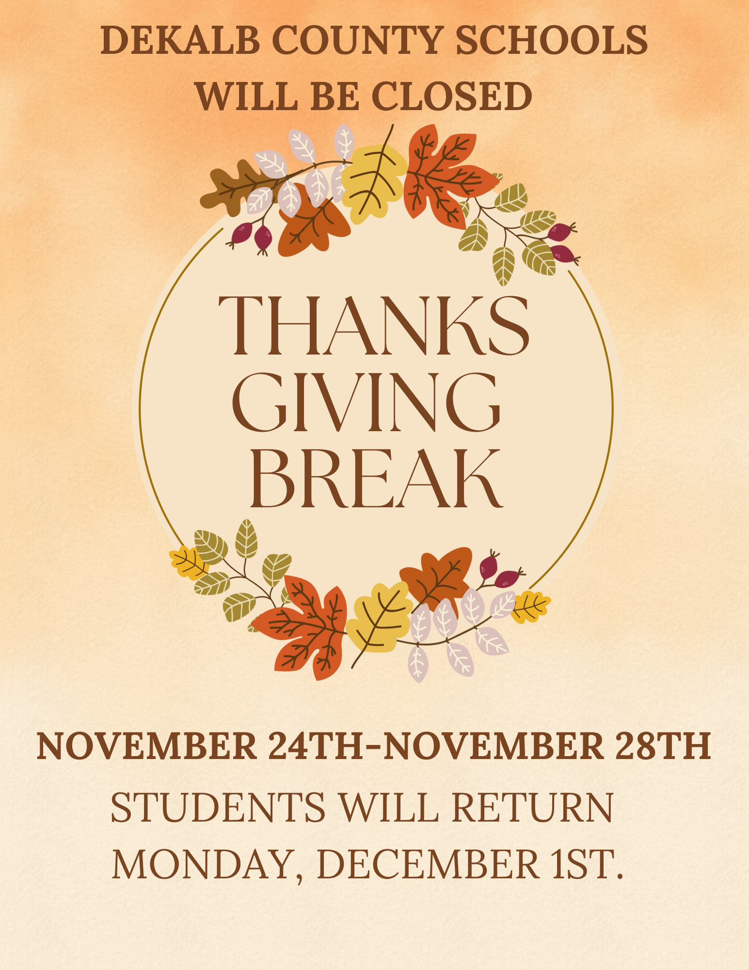 Thanksgiving Break